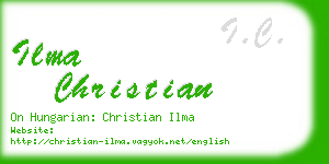 ilma christian business card